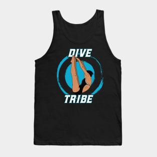 Womens Diving Dive Tribe Springboard Platform Diver Tank Top